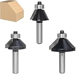 【Breites Einsatzspektrum】 Fasenfräser 8mm schaft für Hölzer, MDF, Spanplatten, Sperrholz, Acryl und verschiedene Holzverbundwerkstoffe (Vermeiden Sie das Schneiden von Metall- und Nichtholzmaterialien).