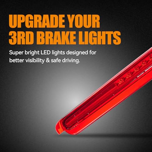Image of Third 3rd Brake Light LED for 2005-2010 Scion tC, High Mount Rear Brake Lights Assembly for 05-10 Scion tC, Waterproof Center Cab Lamp Stop Light (Red)