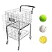 Hubxinly Training Ball Pickup Basket Holds 350 Balls Large Capacity Wheeled Tennis Ball Hopper for Tennis/Pickleball/Baseball/Softball