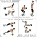 Yes4All Slam Balls, 10-40lb Medicine Ball Weight, Durable PVC Sand Filled Workout Dynamic Medicine Ball for Core Strengthen