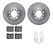 Dynamic Friction Company Front Brake Rotors with 5000 Advanced Brake Pads includes Hardware 6512-63167