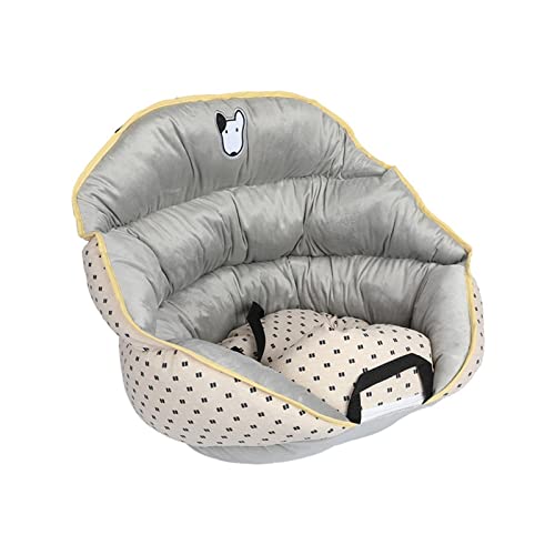 車用 ペットシート ペット旅行車の安全シート ペット キャリア猫犬屋外旅行犬のベッド 犬用 車シートカバー(Type E-Beige spot)