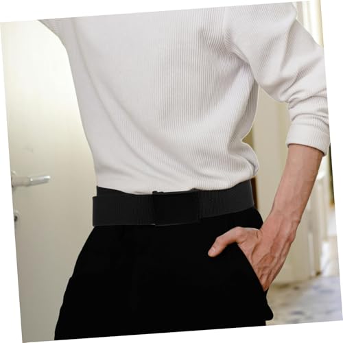 2pcs Mens Adjustable Belt Casual Heavy Duty Webbing Belt with Buckle for Work School and 140cm4