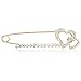 Tagoo Heart in Heart Brooch Pin Gold Plated Swarovski Crystal for Women&Men Party Wedding Daily
