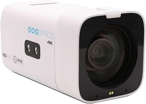 Miniatura 2 de PTZOptics Cámara Studio 4K (blanco) | Zoom óptico de 12x | UHD60 | NDI | HX2 | Transmisión SRT | Cámara PTZ Pro para eventos + trípode + cable HDMI