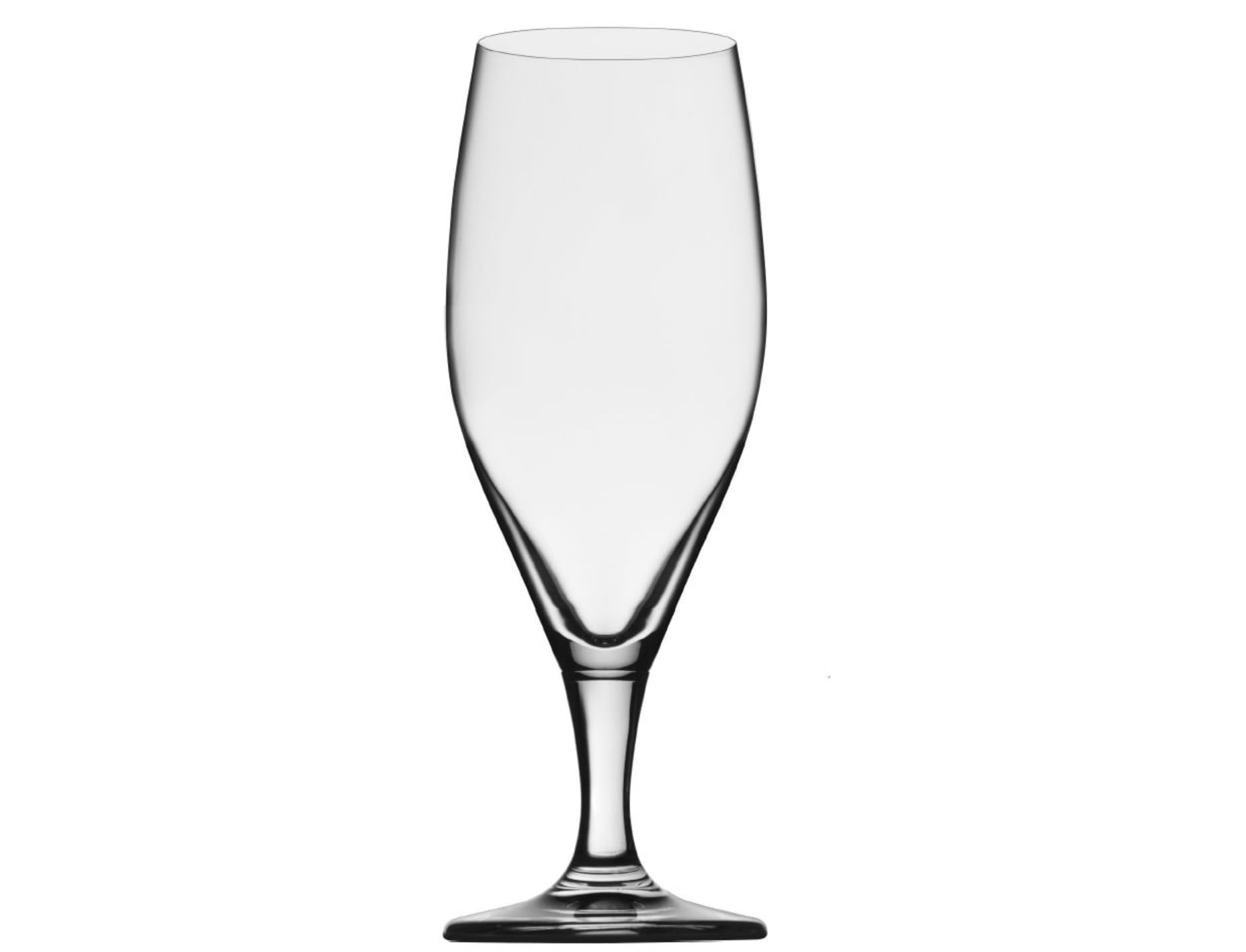 KADAX Bierglazen, set van 6, 360 ml, drinkglazen van glas, waterglazen, sapglazen met voet, glazen voor water en bier, cocktailglazen, drankglazen (model 2
