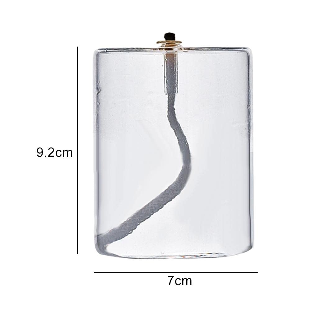 Juego de 3 velas de aceite de cristal transparente para decoración S