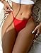 ohyeah Red Lace G-string Thongs Tangas T-back Panties Underwear Low Rise Thongs for Women Micro Cheeky Thong Bikini M-L