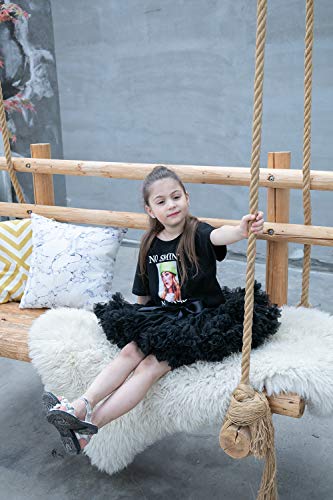 Baby Girl Tulle Skirt Extra Fluffy Petticoat For Girls 36 Colors Kids Tutu Skirt Ballet Pettiskirt For Little Girl (6M-10T) Black S #TOP6