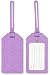 Kate Spade New York Purple Silicone Luggage Tag with Strap, Spade Flower (purple)