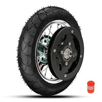 FVRITO Rear Wheel Assembly Replacement for Razor Pocket Mod(Versions 31+) Daisy Blossom Bella Sweet Pea Betty Vapor Euro Style Moped Scooter Universal Parts with Wire Spoke Rim Tire Tube Accessories