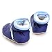Enteer Infant Snow Boots Premium Soft Sole Anti-Slip Warm Winter Prewalker Toddler Boots (13-18months, navy)