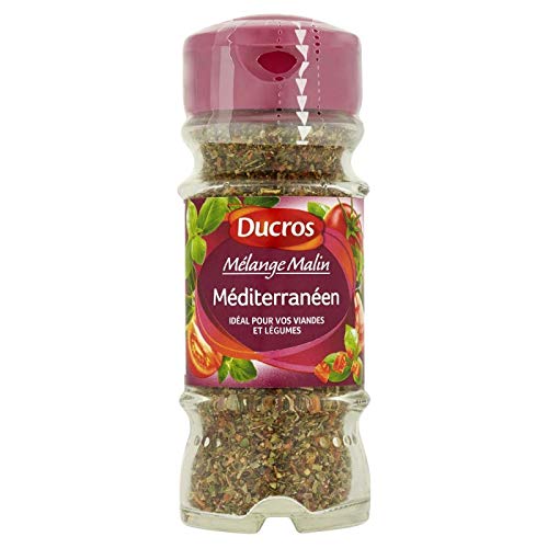 Mélange Malin Méditerranéen Ducros lot de 4 flacons d'épices et herbes aromatiques