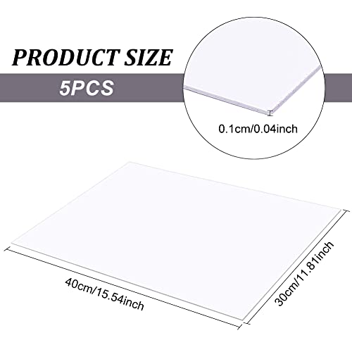 BENECREAT PVC Foam Sheet 1mm 5 piezas blanco 11.8x15.7 pulg miniatura 2