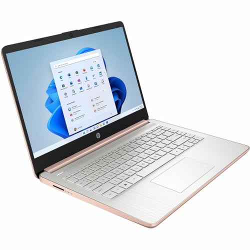 HP 14-dq3280nr 14" HD Touchscreen Laptop, Intel Celeron N4500 1.1GHz, 4GB RAM, 64GB eMMC, Windows 11 Home S Mode, Pale Rose Gold/Natural Silver by HP - Image 2