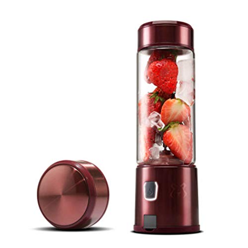 Tragbarer Mixer Smoothie Maker, Mini Standmixer mit USB Wiederaufladbare, 450ml und BPA-freie, Tragbar Entsafter Blender für Sport, Haushalt, Reise,
