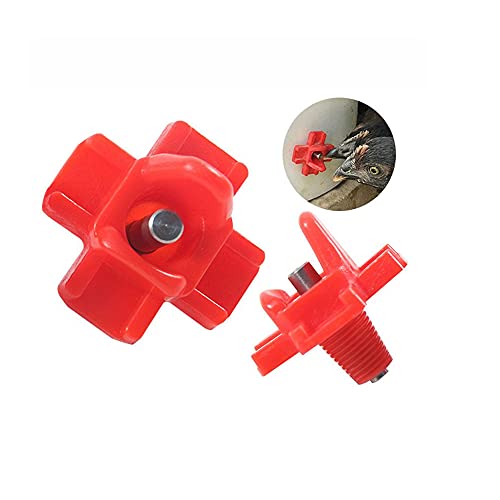 PLCatis Geflügel Wassertrinker 10 Stücke Automatische Nippeltränke Rot Wassernippel Feeder Huhn Automatische… – Bild 8