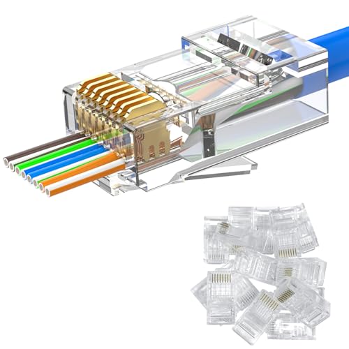 MOGOOD Lot de 10 Connecteurs RJ45 Cat6