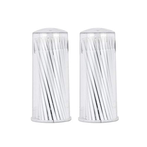 Dming 200pcs White Eyelash Cotton swabs Remove Grafted Eyelash Glue Dedicated Bottled Mini Micro applicators Makeup Brush