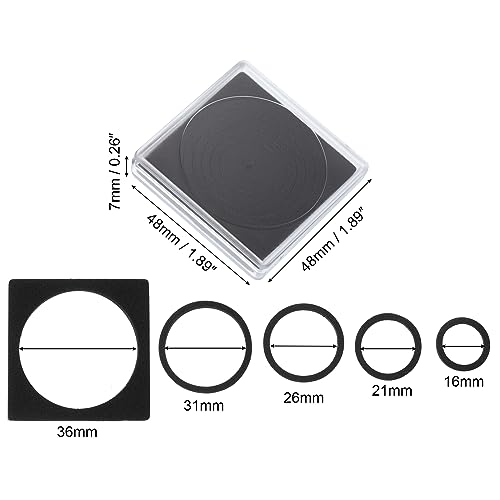 Paquete de 24 cajas transparentes para monedas coleccionables miniatura 2