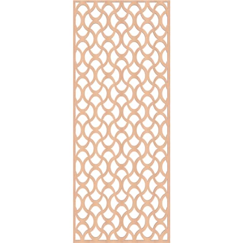 Image of Resort Decorative Pierced Fretwork Wood Wall Panels, 25 3 /8 inchW x 64 3 /8 inchH x 3 /8 inchT, Alder