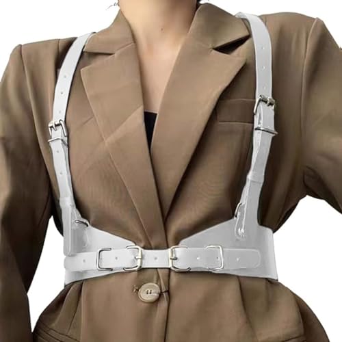 Asooll Punk Leather Waist Belts Fashion Party Women Belts Rave Body Harness Belt Accessories for Women and Girls