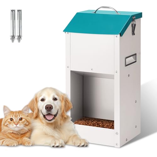 Houzetek Comedero Automático Perros y Gatos, Comedero para Perro Electrónico con WiFi, con Cámara HD de 1080p, Visión Nocturna, Comuníquese con su Perro Mientras Se Alimenta por App Móvil 40 MOGOULUA 12lbs Futterautomat für Hunde und Katzen automatische Hundefutterautomat Hundefutterspender für Haustiere Outdoor Hundefutterspender Wandhang Selbstfütterungsstatio