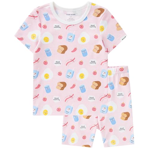 Image of pureborn Baby Pajamas Set Toddler Snug Fit Cotton Sleepwear 2pcs 12M-7Y