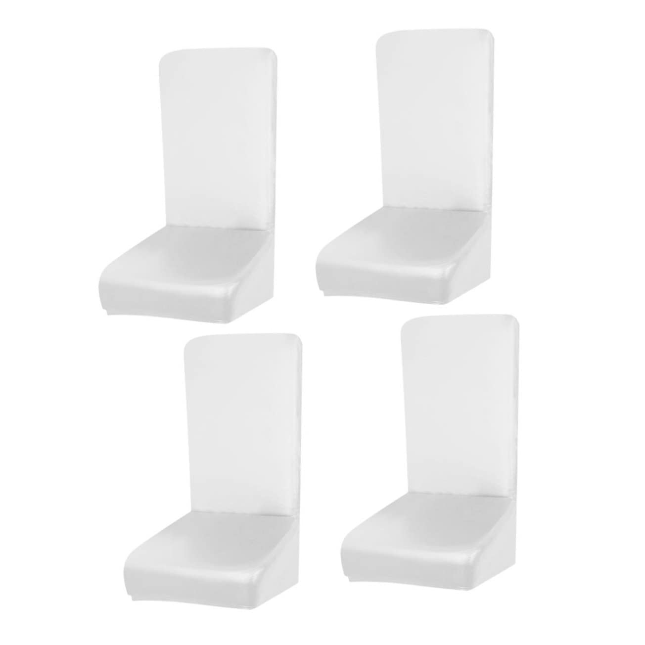 MAGICLULU PU Funda para Silla de Comedor en Color Claro, 4 Piezas Elástica