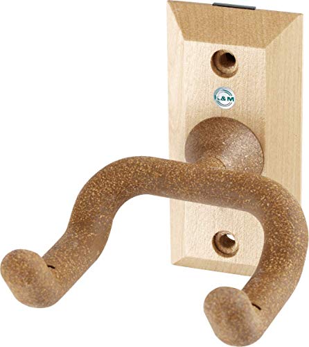 K&M 16220 A+E-Gitarren-Wandhalter - Kork Holz Kombination -...