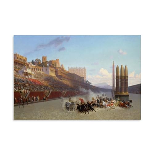 Poster course de chariot Jean-Léon Gérôme tableau décoration murale 60x90
