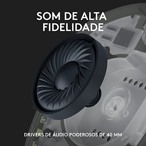 Headset Gamer Sem Fio Logitech G435 LIGHTSPEED, Conexão USB e Bluetooth, Design Leve e Confortável,