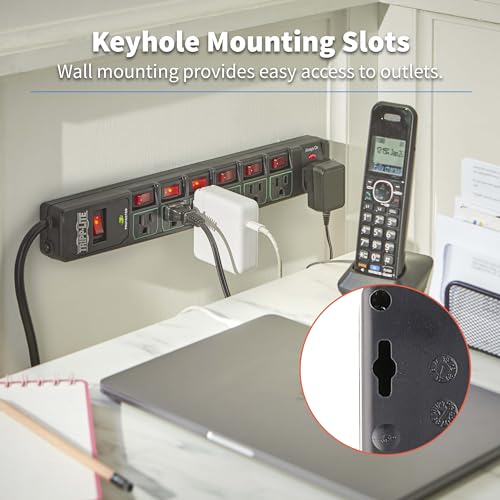 image for Tripp Lite 7 Outlet (6 Individually Controlled) Surge Protector Power 