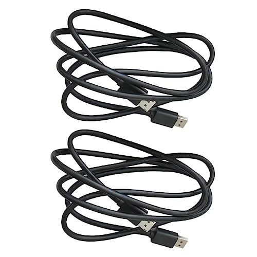 2Pcs 6FT Display Port Cable 1.4 Cable Display Port 1.4 Cord Support Resolutions Up to 8K@60Hz UHD (7680 x 4320) with 30 Bits/Pixel RGB Color and HDR - Black