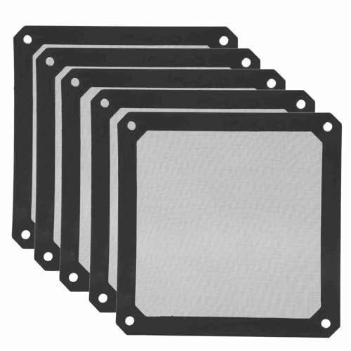 5PCS 120mm PC Case Dust Mesh Filter, Magnetic Frame Computer Fan Dust Mesh PC Cooler Filter PVC Cover Grills, PC Fan Dust Filter Magnetic Frame PC Cooler Filter