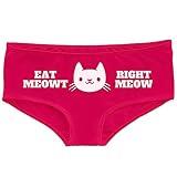 Customized Girl Eat Meowt Right Meow: Low-Rise Underwear Fuschia