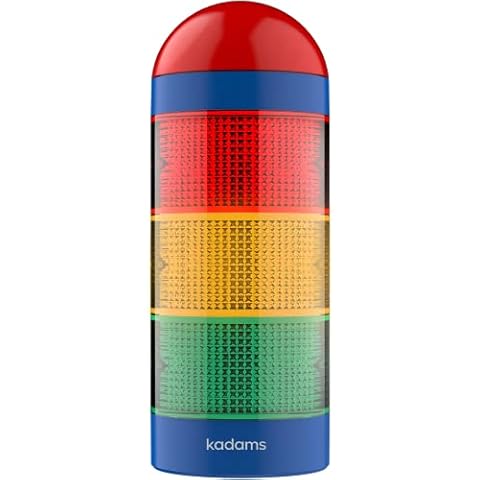 KADAMS Visual Timer for Kids with Audio Pre-Alarm - Traffic Light Alarm for Kids Toddler Teachers Classroom Home Time Management Tool 24hr Countdown Pause Memory Function Cover