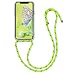 Produktbild kwmobile Necklace Case kompatibel mit Apple iPhone X - Hülle Silikon mit Handykette - Band Handyhülle Transparent Neon Gelb