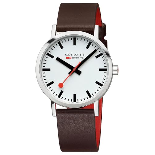 Imagen de Mondaine Reloj Analógico para Hombres de Cuarzo con Correa en Cuero A658
