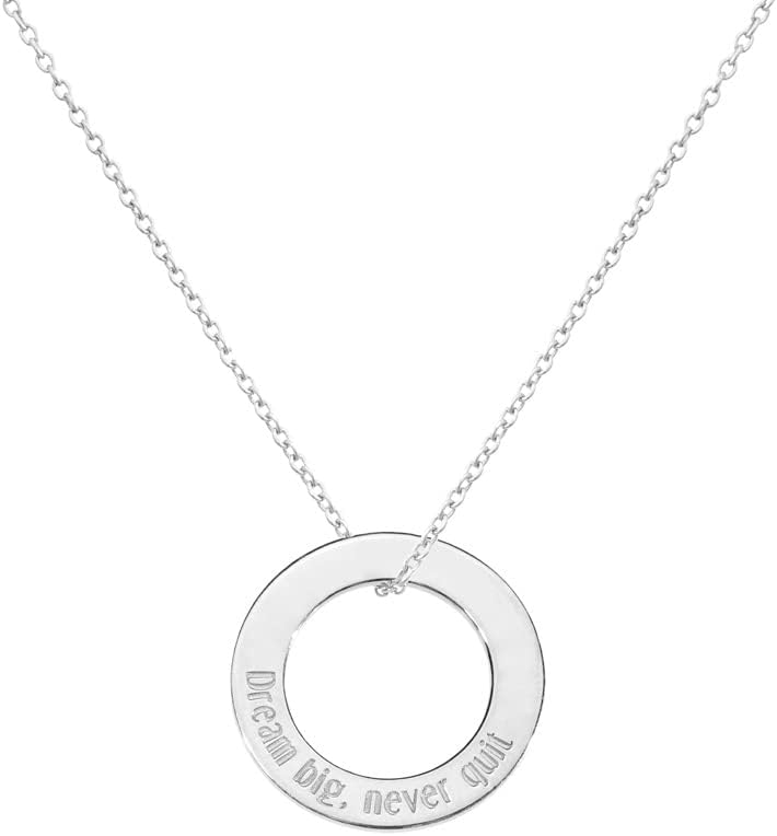 Personalized Circle Pendant, Round Engraved Charm, 9K 14K 18K Solid Gold Necklace, Custom Gift for Her/code: 0.003