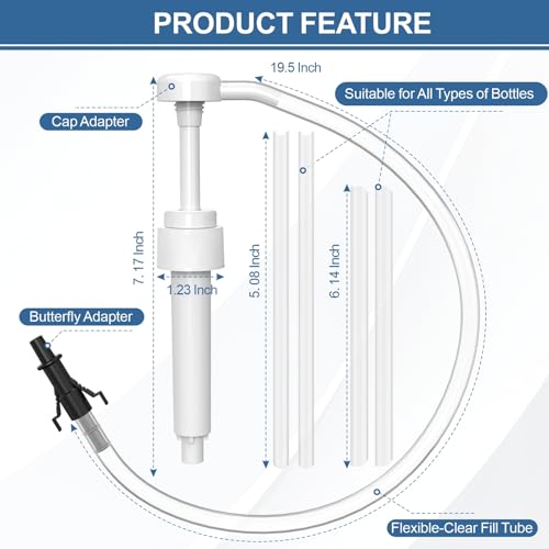 Image of 2 Pack Fluid Pump, Fluid Pump for Standard Quart Bottles,10cc Per Pump Stroke, Transmission Fluid Pump with 3rd Hand Adapter, Transfer Gear Oil Transmission and Differential Fluid Pump