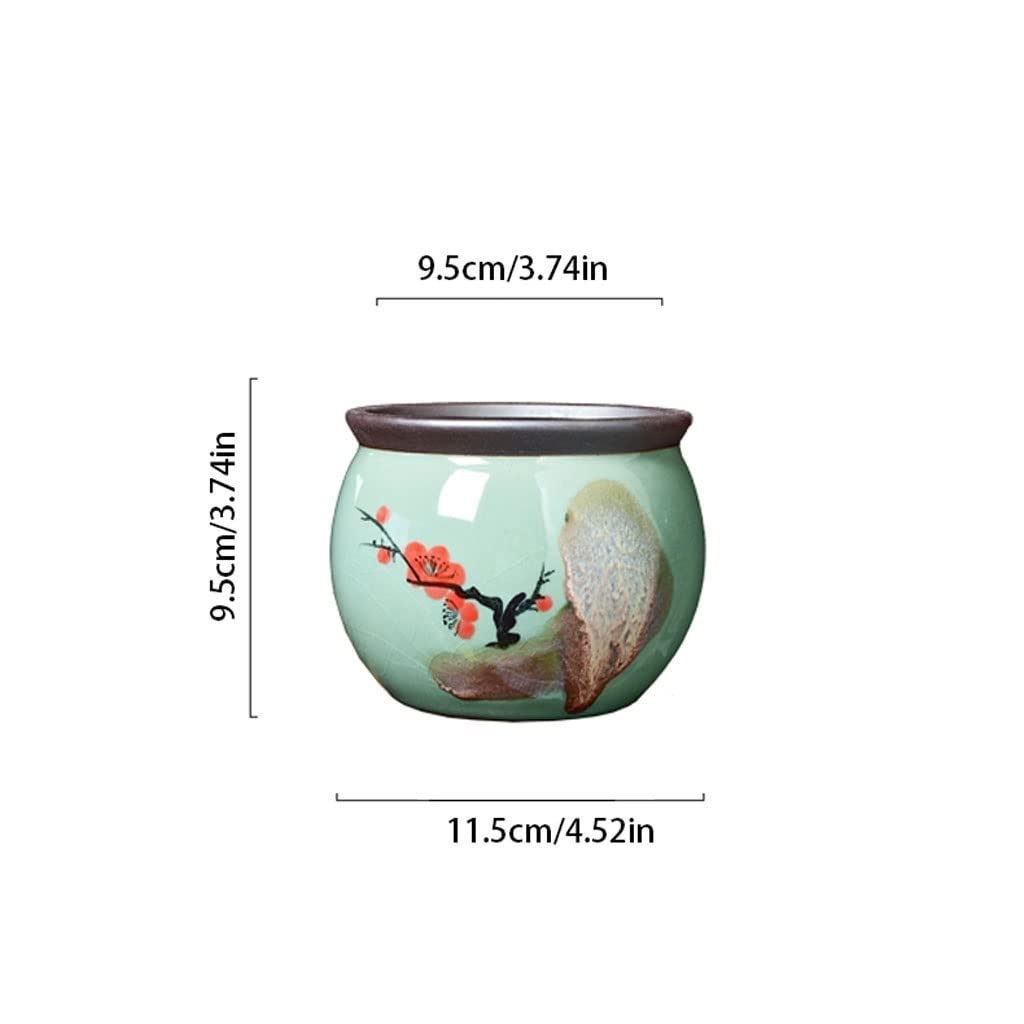 Sadzarki Ceramiczny garnek kwiatowy salon pulpit kwiatowy bonsai kwiatowy garnek krajobrazowy Donice (Color : D, Size : M)