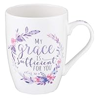 My Grace Is Sufficient 2 Corinthians 12:9 Ceramic Christian Coffee Mug for Women and Men - Inspirational Coffee Cup and Christian Gifts (12-Ounce Ceramic Cup)