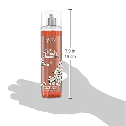 سائل للجسم كامل من ايفا بودي سبلاش برائحة الياسمين المسكي، مناسب لجميع أنواع البشرة، 240 مل