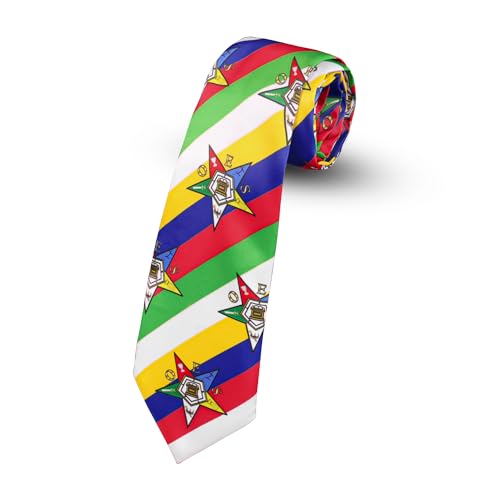 UzairUmair Masonic Regalia OES Order of Eastern Star Sublimated Silk Tie, Premium Quality