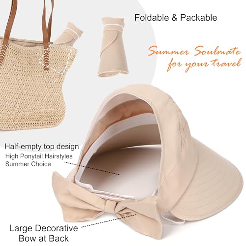 Visera para mujer con protección UV y orificio para coleta miniatura 6