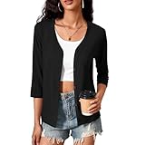 Witsmile 3/4 Sleeve Cardigan for Women Lightweight Button Up Cardigan Holiday Sweaters for Women Knit Shrugs Sweater