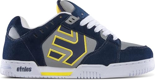 etnies Men's Faze Skate Shoe, Navy/Grey/Yellow, 9