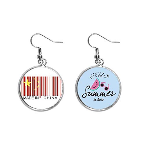 Pendientes de sandía estilo nacional chino accesorios de verano para lóbulo