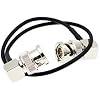 Uonecn Flexible HD SDI Cable RG179 Right Angle BNC Male to Right Angle BNC Male 75ohm for Blackmagic HyperDeck Shuttle and BMCC BMPC Hyperdeck Cameras 30cm